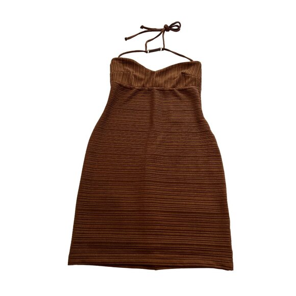 Rumer The Label Rosanna Mini Dress in Chocolate - Picture 1 of 5